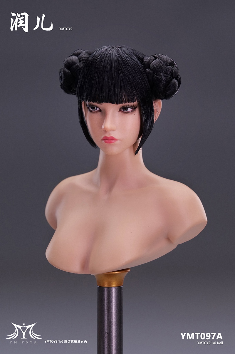 headsculpt - NEW PRODUCT: 1/6 Asian Female Head Sculpt Runer YMT097/ Concubine with Movable Eyes YMT098 17530710