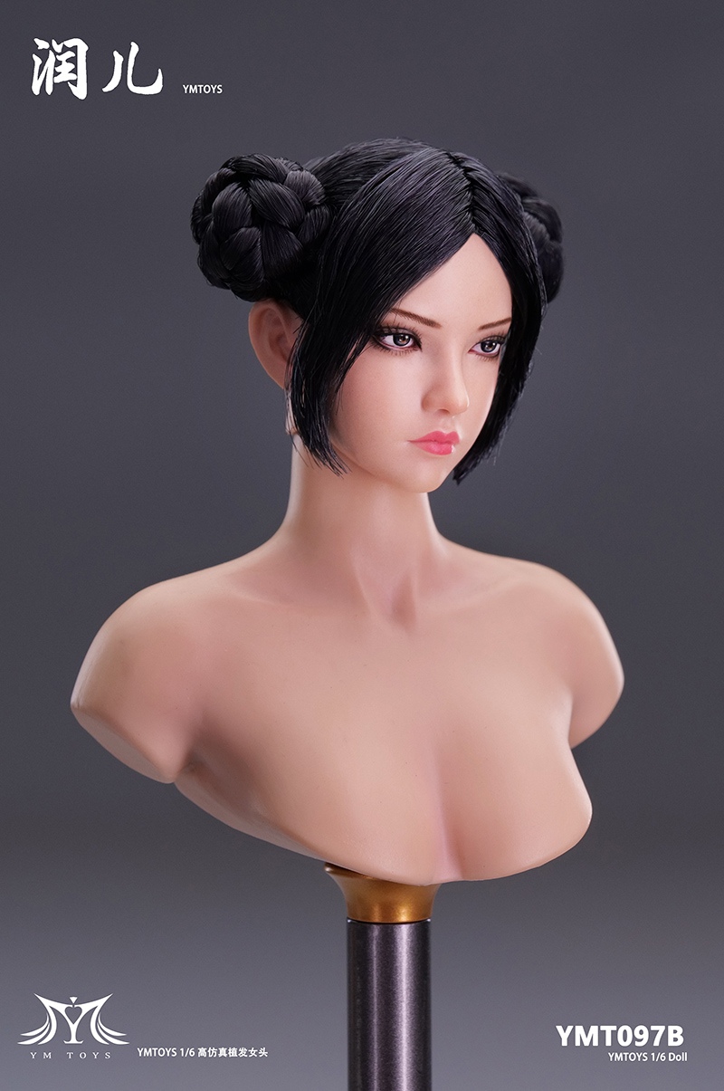 headsculpt - NEW PRODUCT: 1/6 Asian Female Head Sculpt Runer YMT097/ Concubine with Movable Eyes YMT098 17531410