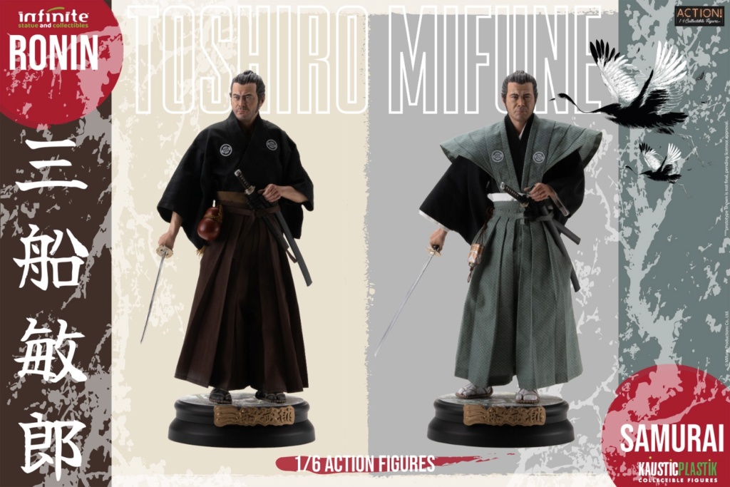NEW PRODUCT: Infinite Statue & Kaustic Plastik: 1/6 scale TOSHIRO MIFUNE RONIN, SAMURAI & SAMURAI DELUXE DOUBLE PACK action figure 22522611