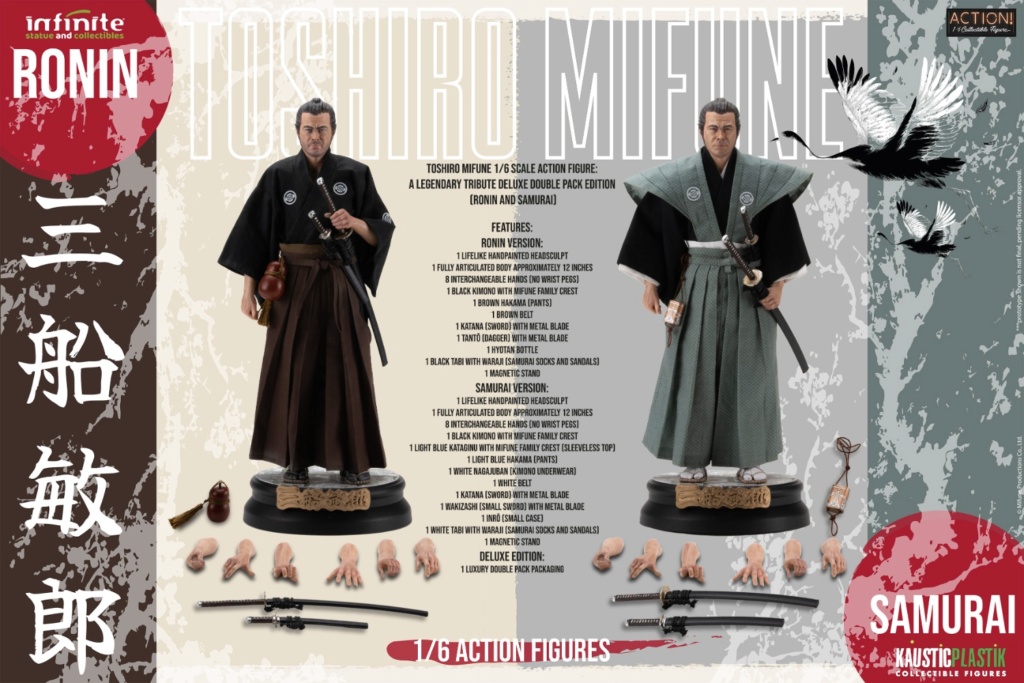 NEW PRODUCT: Infinite Statue & Kaustic Plastik: 1/6 scale TOSHIRO MIFUNE RONIN, SAMURAI & SAMURAI DELUXE DOUBLE PACK action figure 22522712