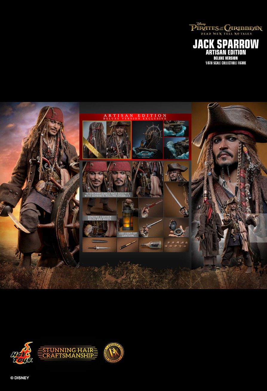 movie - NEW PRODUCT: HOT TOYS: PIRATES OF THE CARIBBEAN: DEAD MEN TELL NO TALES JACK SPARROW (ARTISAN EDITION DELUXE VERSION) ARTISAN EDITION 1/6TH SCALE COLLECTIBLE FIGURE 2480