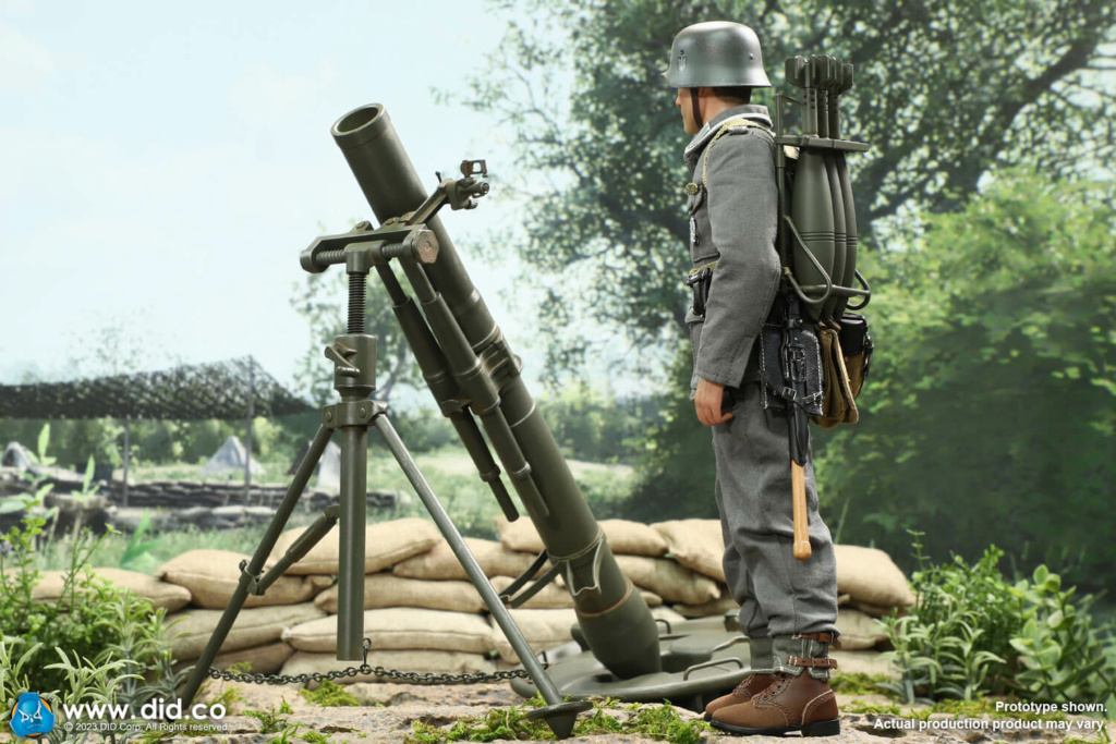 military - NEW PRODUCT: DiD: E60074Y 1/6 WWII German 12cm Granatwerfer42 Mortar Sand & E60074G Green 567