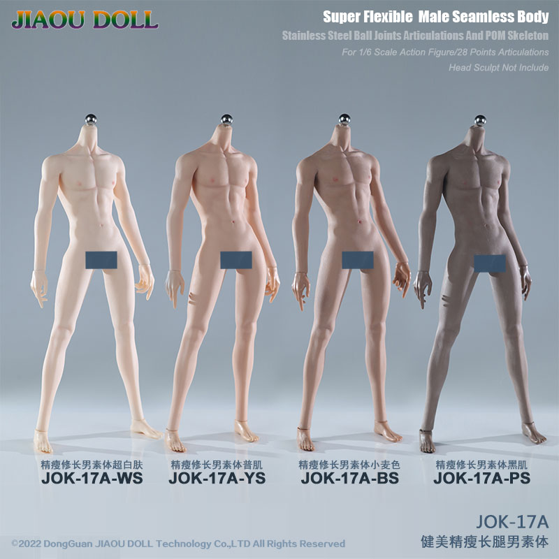 lean - NEW PRODUCT: Jiaou Doll: 1/6 Detachable Foot Lean Slender Male Body [JD-JOK-17] Jok-0110