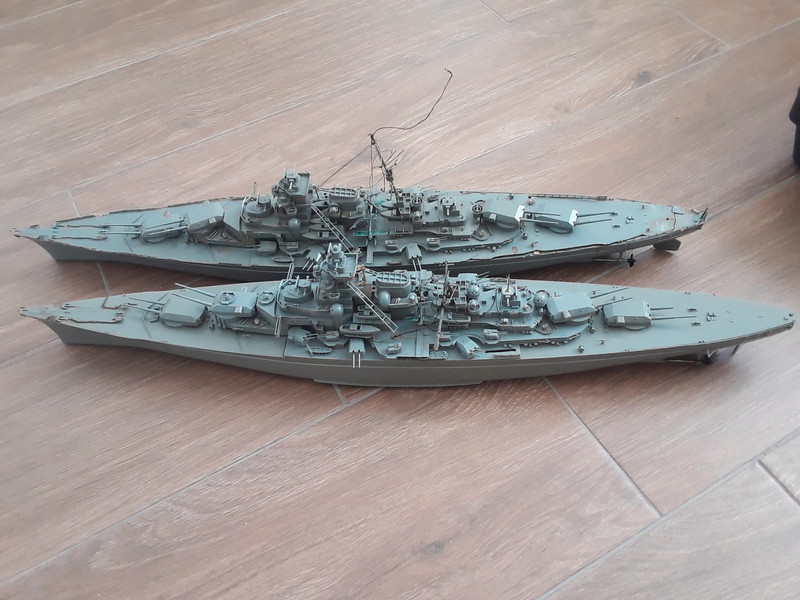 Ces maquettes de Bismarck et Tirpitz sont-elles récupérables ? 16872415