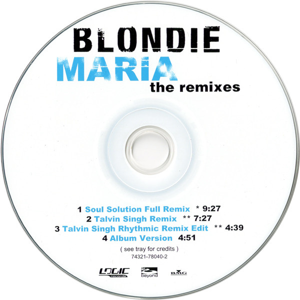 Blondie - Maria (The Remixes) (CDM, Logic Records – 74321-78040-2, Beyond) (US, 1999) (320K) Disc10