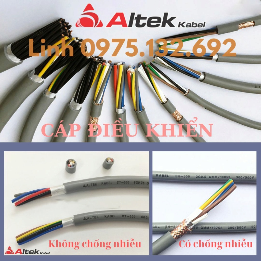 Dây cáp điều khiển Altek Kabel - Tiêu chuẩn Châu Âu - đầy đủ các mã Czep_i11