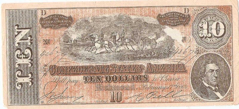 Billets de banque confédérés 10_fro10