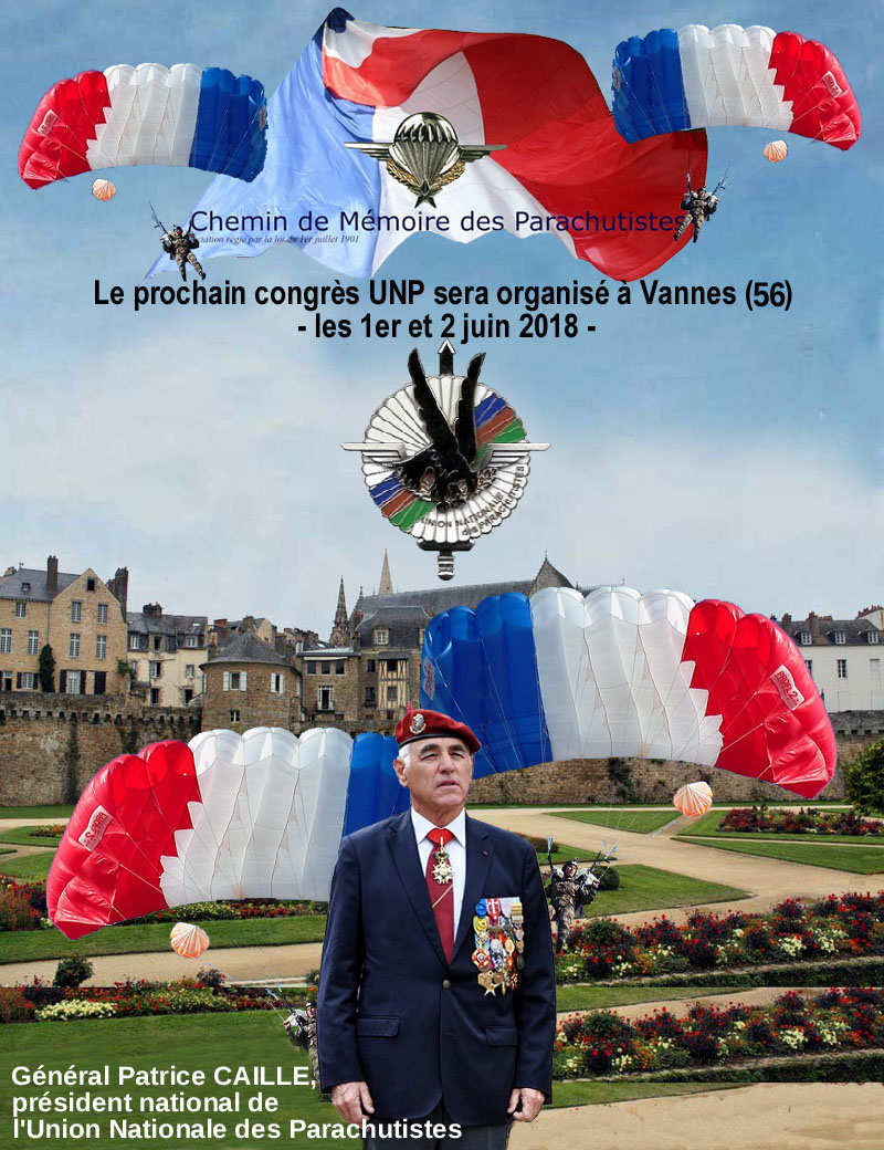 Vannes. Le congrès national des parachutistes les 1er et 2 juin 2018