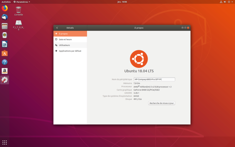 Ubuntu 17.10 LTS 32 bits. Captur16