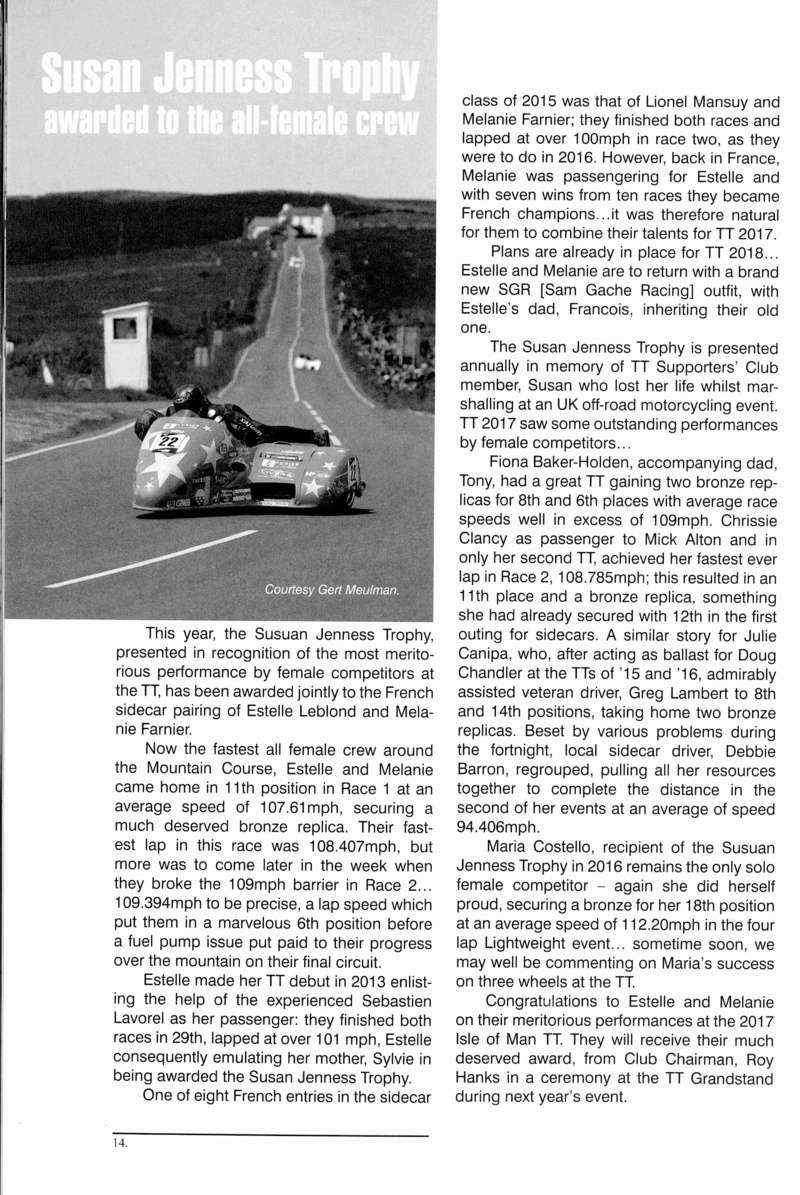 TT Supporter Club Magazine - Winter 2017 Ttsc_m13