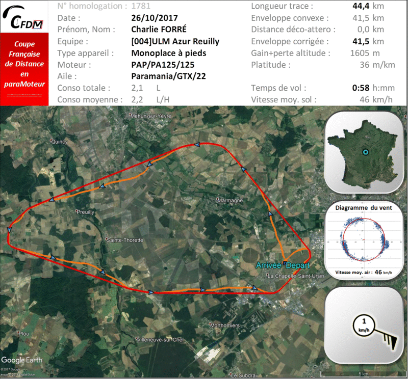 1781 - 26/10/17 - Charlie FORRÉ - 41,5 km - homologué 22_fi100