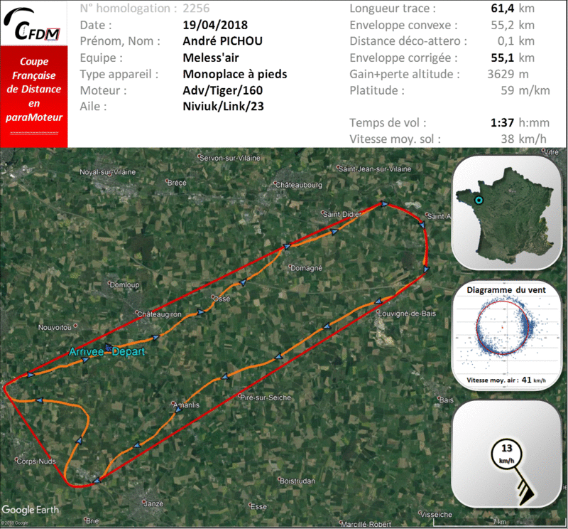 2256 - 19/04/18 - André PICHOU - 55 km - homologué 22_fi619