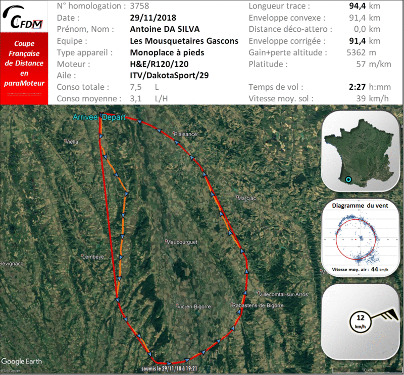 3758 - 29/11/18 - Antoine DA SILVA - 91 km - homologué 22_fi997