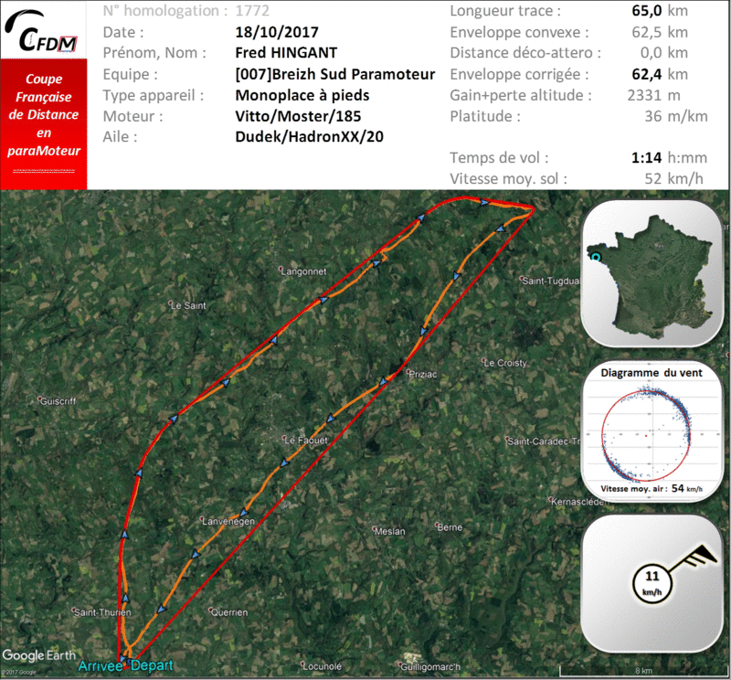 1772 - 18/10/17 - Fred HINGANT - 62,4 km - homologué 22_fin91