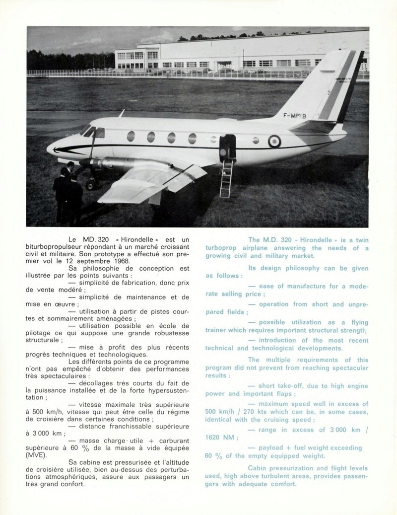 Plaquette de présentation DASSAULT MD 320 HIRONDELLE  Dassau15