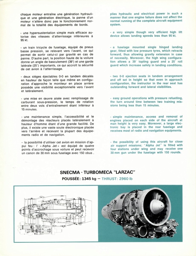 Plaquette de présentation DASSAULT-BREGUET / DORNIER ALPHA JET Dassau38