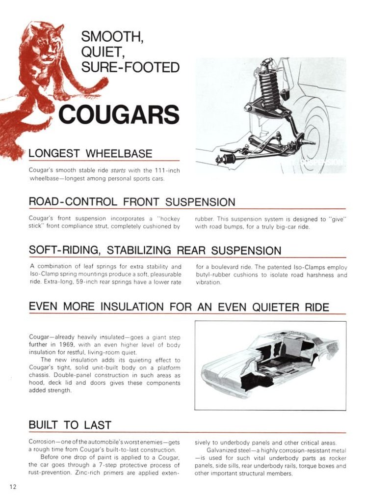 Brochure de Mercury Cougar 1969 en Anglais 2612_110