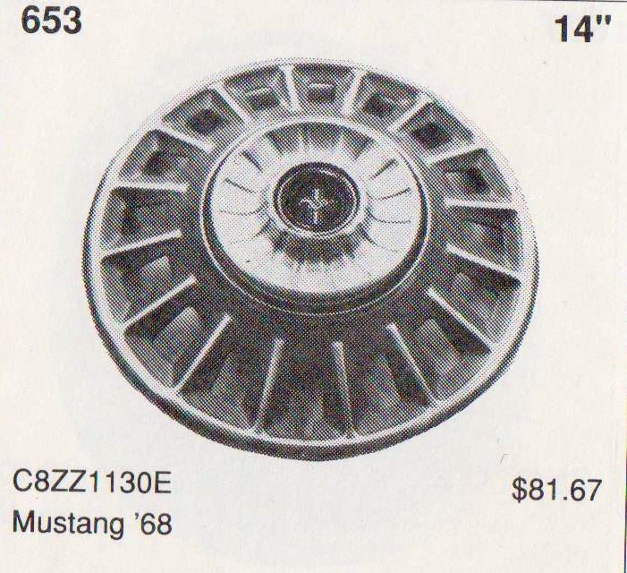 (23) Option, enjoliveurs de roue de luxe 14" pour Mustang 1968 58delu10
