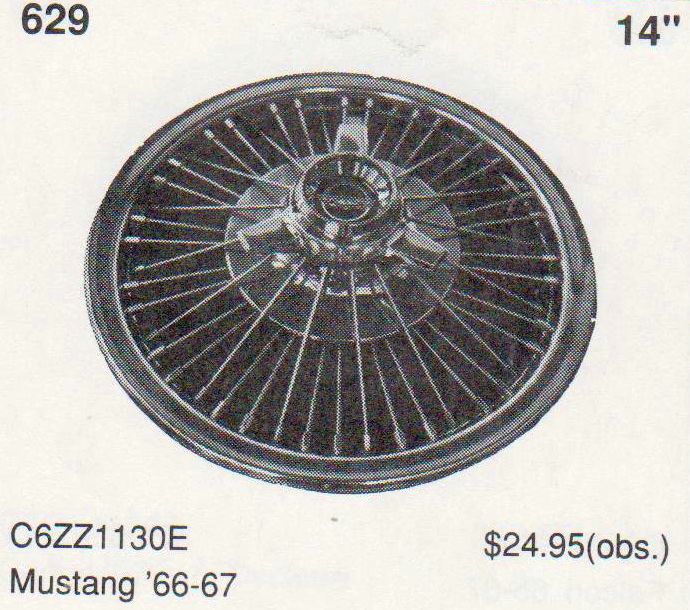 31: Option: Enjoliveurs de roue en broche pour Mustang 1966 6610