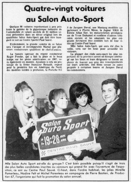 Salon Auto-Sport a Montréal en 1968 68omir10