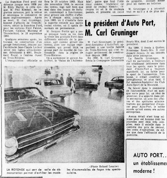 Garage Auto-Port Inc. (Ford) 1965 Autopo12