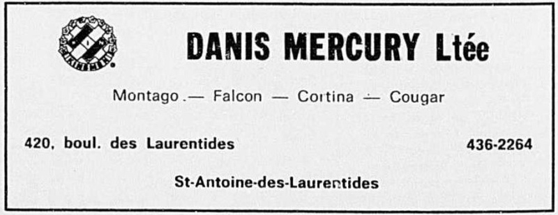 Danis Mercury Ltée (St-Antoine-des-Laurentides) Danism10