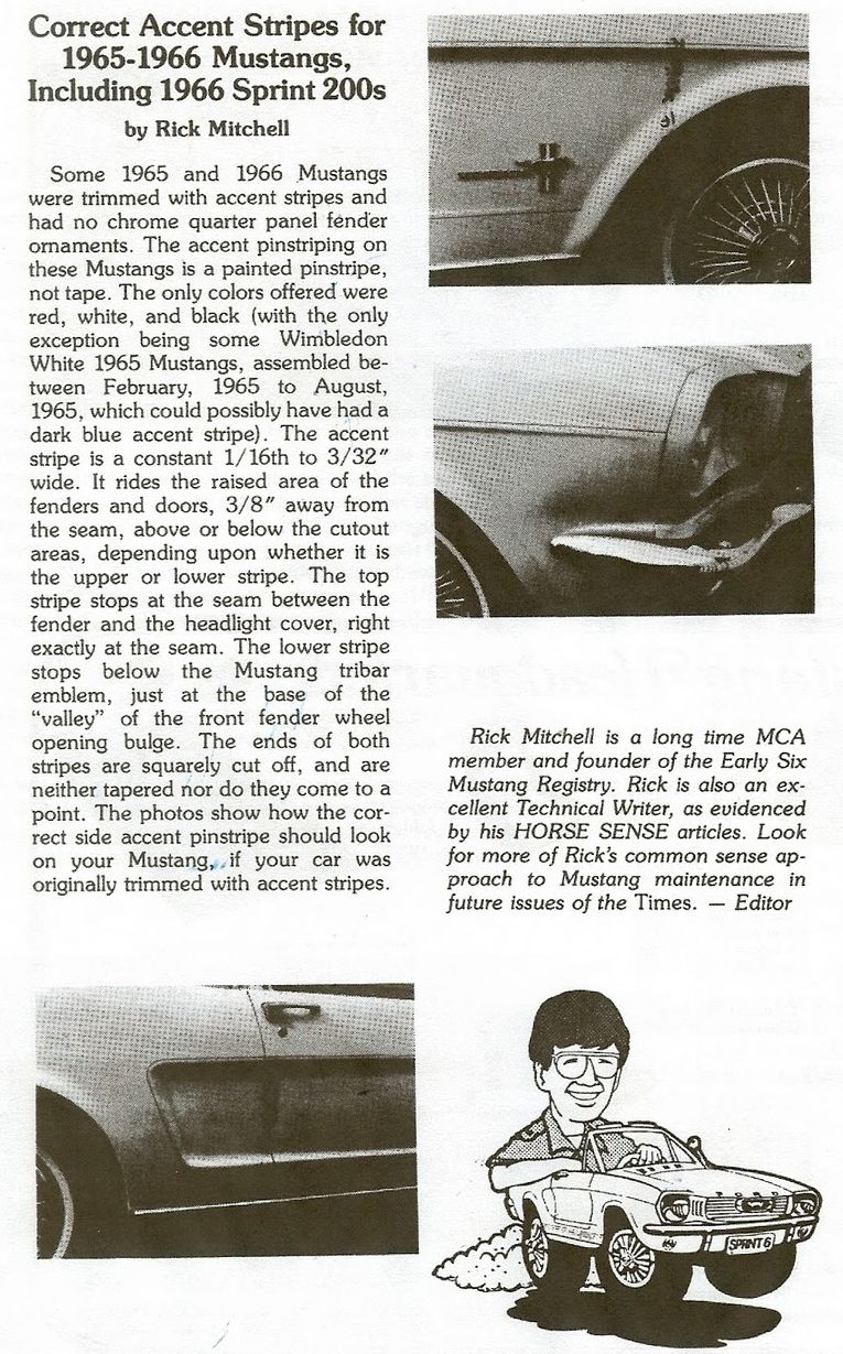 91: Option: Bande décorative en C (C pin accent stripe) pour Mustang 1966 Pinstr11