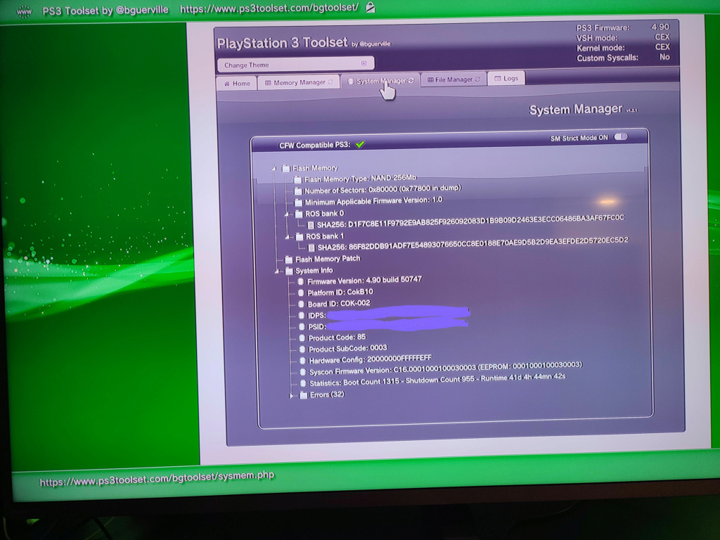 PS3 - Fault finding YLOD with the SYSCON - First steps and