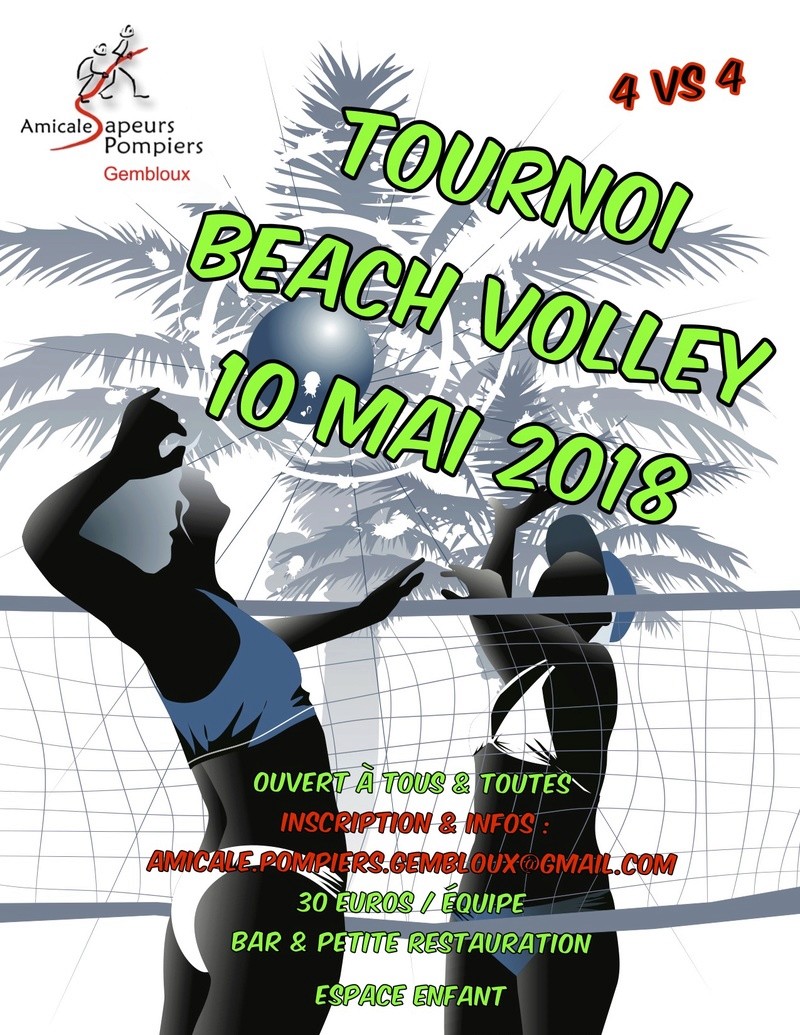 Tournoi Beach Volley Pompiers Gembloux Affich10