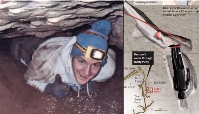 Coincé  26 heures dans la grotte de Nutty Putty, dans l’Utah F5g1b410
