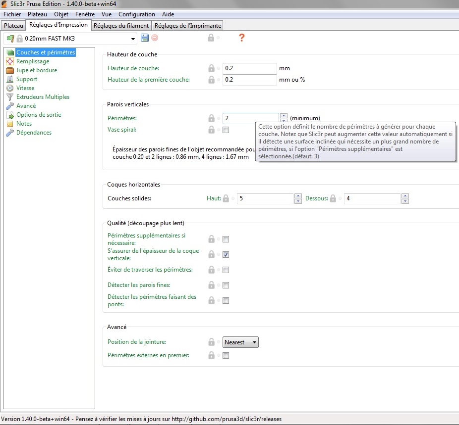 Nouvelle version de PrusaSlicer Slic3r11