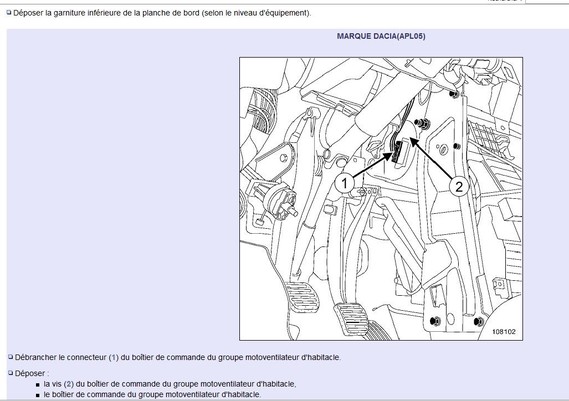 Échange du fusible thermique de la commande des vitesses du pulser d'air de 111