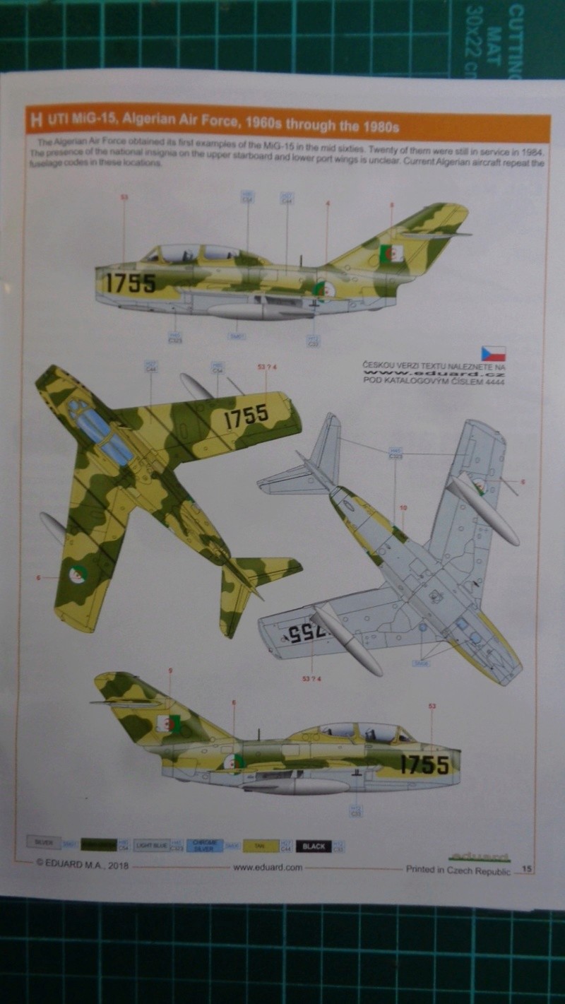 [EDUARD] MIKOYAN-GUREVICH MiG 15 UTI 1/144ème Réf 4444 Notice Dsc03101