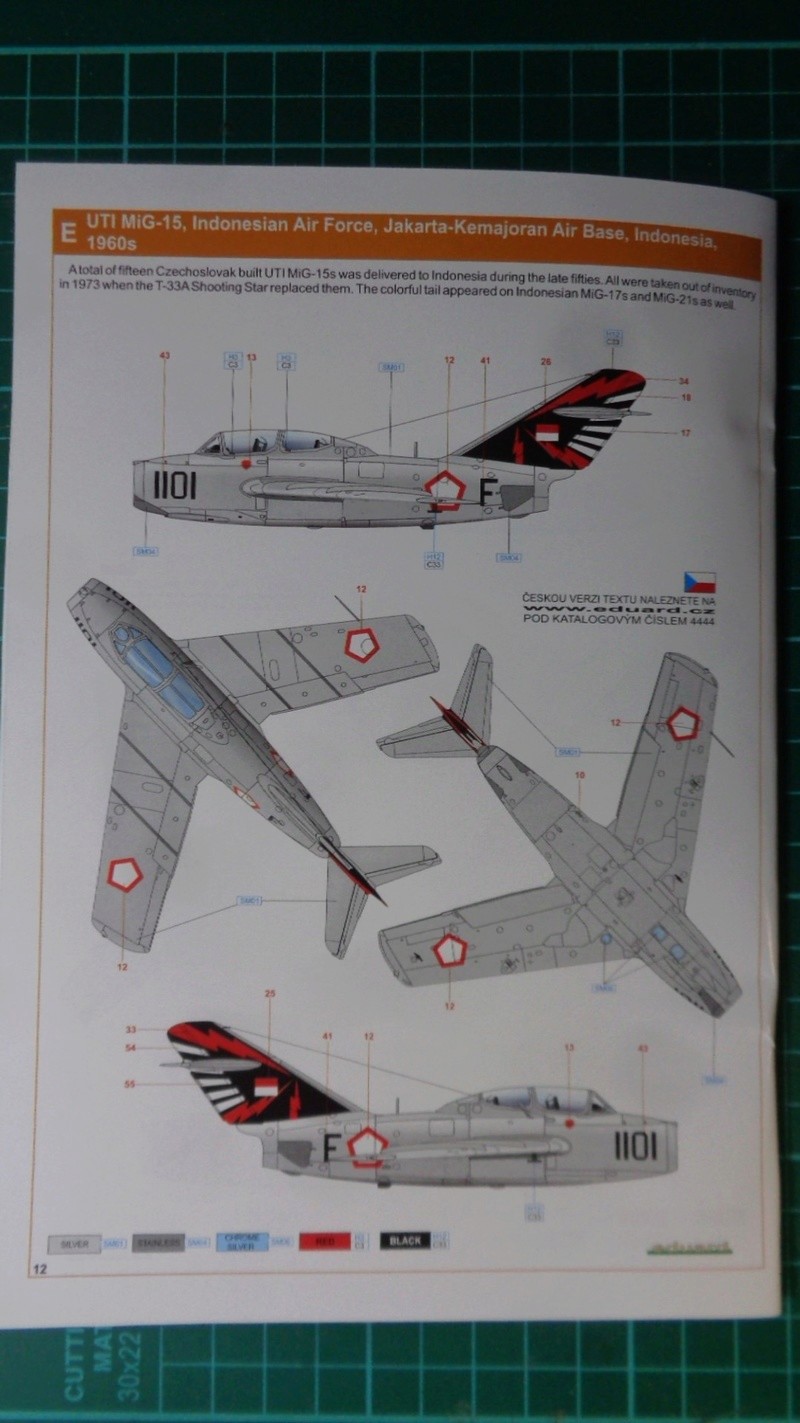 [EDUARD] MIKOYAN-GUREVICH MiG 15 UTI 1/144ème Réf 4444 Notice Dsc03898