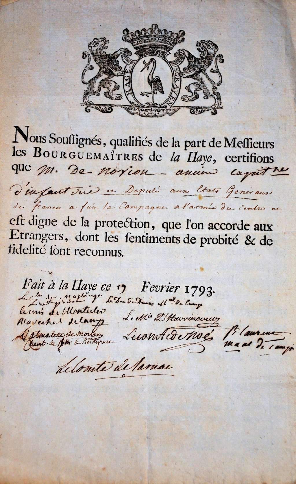 Lettres d'accréditation, de recommandation du Comte de Novion. Dsc_0016