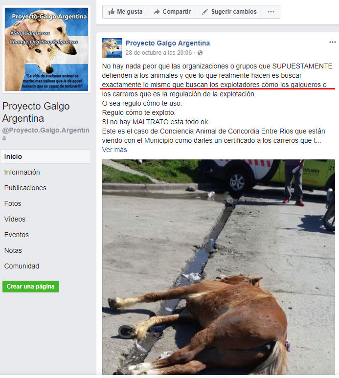 PROYECTO GALGO ARGENTINA - WEB ARGENTINA VEGANISTA INCITA AL ODIO A LOS SERES HUMANOS Pacma_10