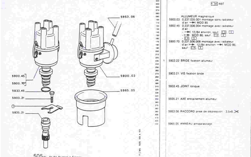 505 turbo injection  Distri11