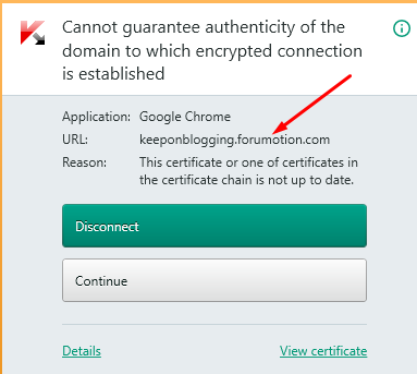 SSL certificate problem