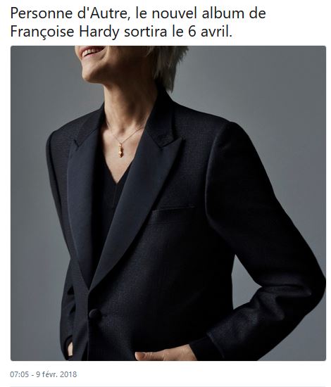 "Personne d'autre" : le prochain album de Françoise Hardy Captur22