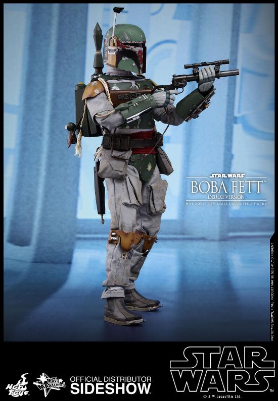 Hot Toys Boba Fett & Boba Fett Deluxe Version 6th Scale Fig Boba-f37