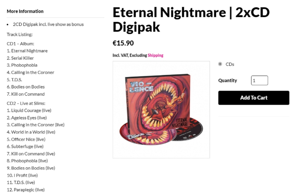 VIO-LENCE réédition du premier album : Eternal Nigtmare chez Metal Blade Records ! 29344511