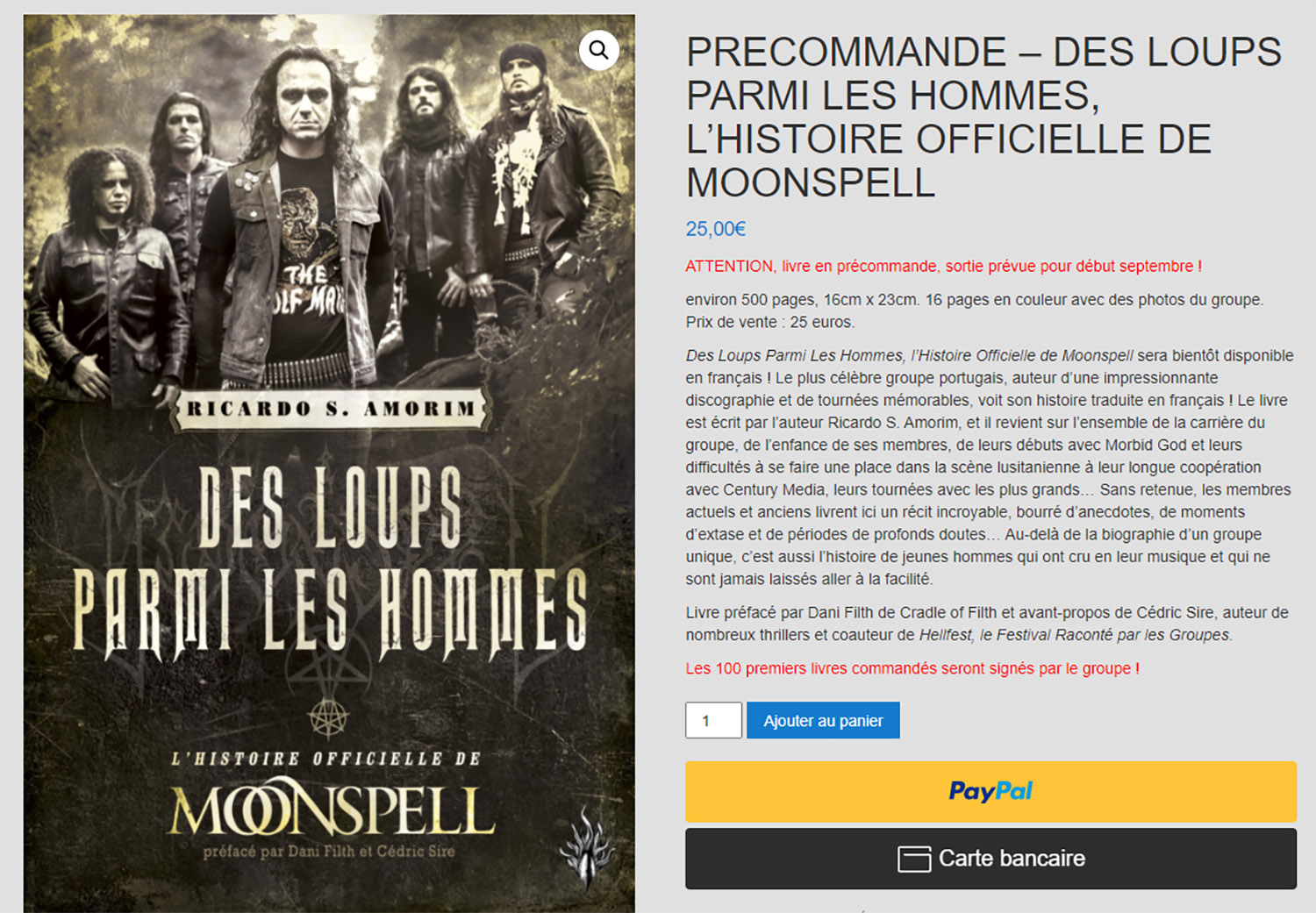 MOONSPELL Des loups parmi les hommes (Editions des Flammes Noires ) Septembre 2021 Moonsp11