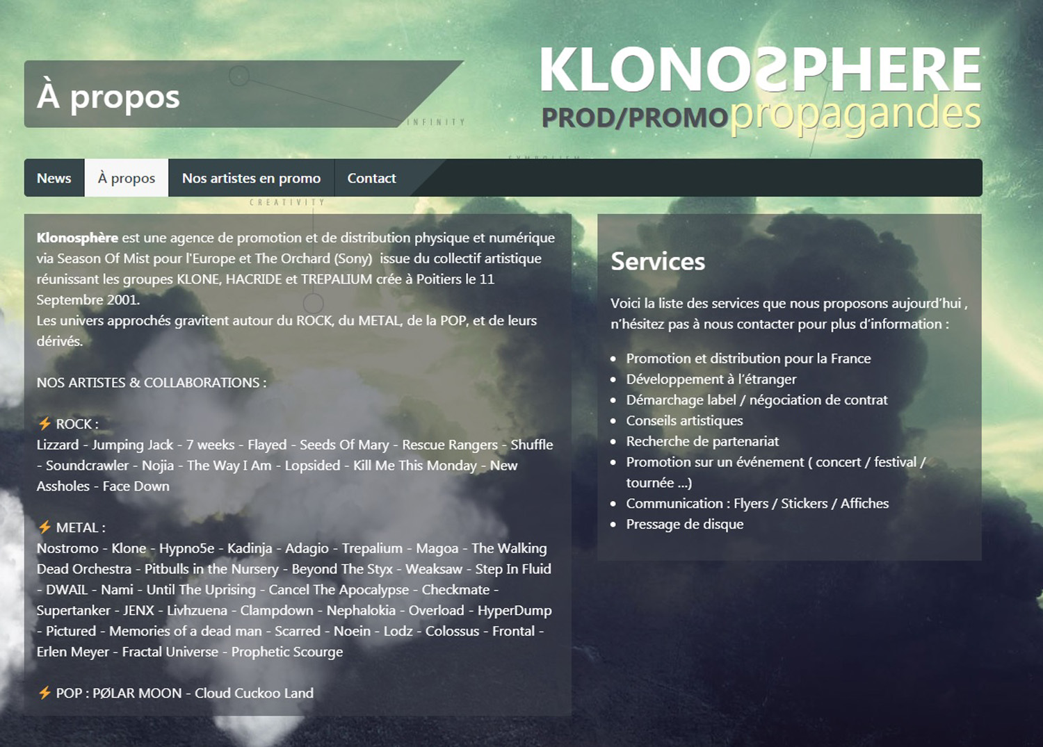 Les sorties chez KLONOSPHERE c'est ici ...  Sans_244