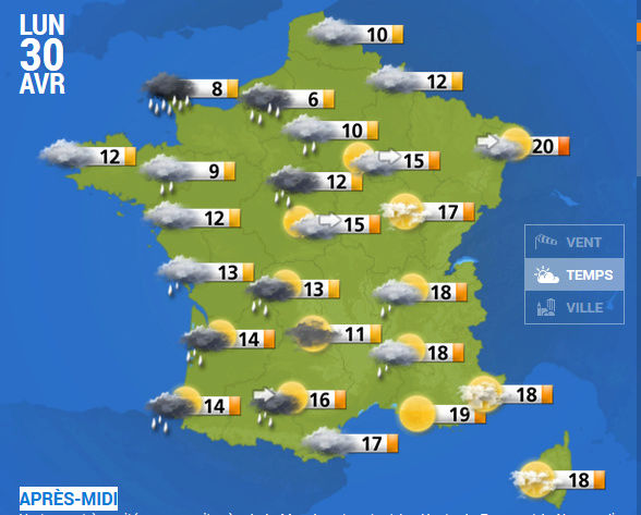 Météo du 30/04/2018 Captur67