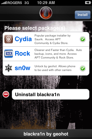 Unlock iPhone 3G (s) 05.11.07 firmware 3.1.2 2161010