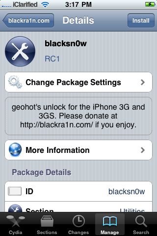 Unlock iPhone 3G (s) 05.11.07 firmware 3.1.2 2165710