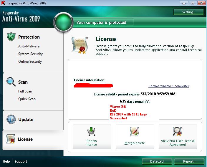 Kaspersky Antivirus 2009+Keys 2ikrh011