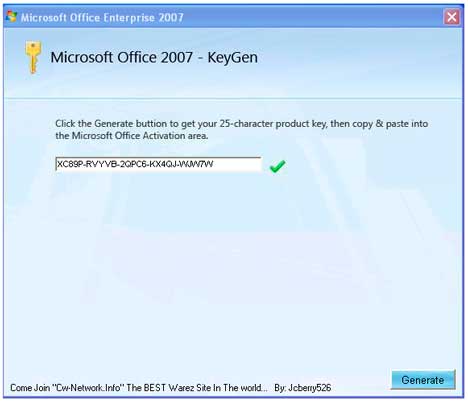 Microsoft Office 2007 CD-KEY Generator -  2 Eb85b710