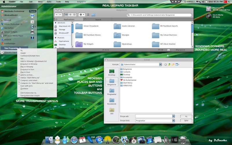 Windows XP MacOSX Glass Edition Pro Corp SP2 Leopar10