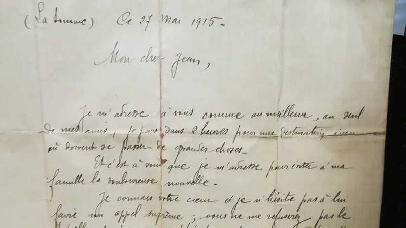 "Vivre au Pays pendant la Grande Guerre", inauguration le 9 mai  Lettre11